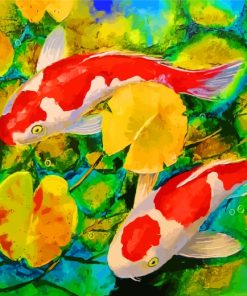 Koi Fish Pond Adventure Paint By Numbers