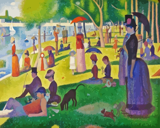 Completing the Seurat La Grande Jatte painting