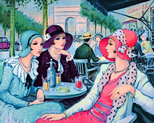 Ladies-Coffee-Time-paint-by-number