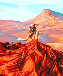 Desert Scene Flowy Dress Paint By Numbers