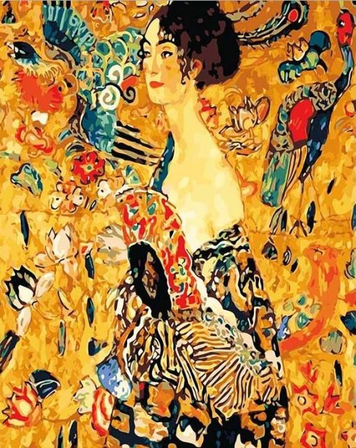 Lady-with-Fan-Gustav-Klimt-paint-by-numbers
