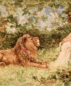 Lady with Panthera Portrait Paint By Numbers