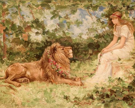Lady_and_Her_Lion_-_People_Paint_By_Numbers