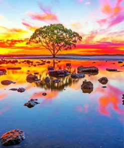 Sunset Lake View Paint By Numbers