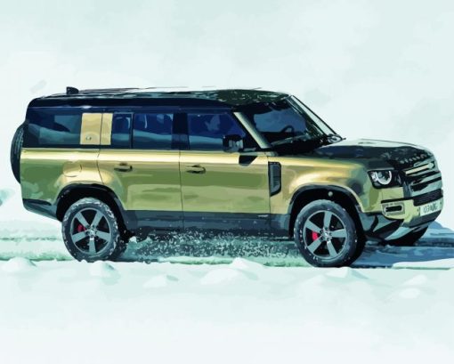 Land-rover-jeep-in-snow-paint-by-numbers