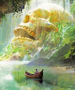 Magical Skull Waterfall Paint By Numbers