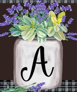 Letter A Floral Paint By Numbers