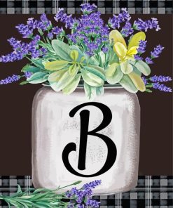 Floral Letter B Paint By Numbers