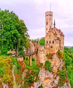 Lichtenstein Castle Germany Paint By Numbers