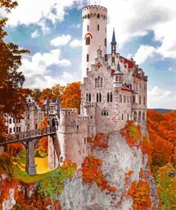 Majestic Lichtenstein Castle Germany Paint By Numbers