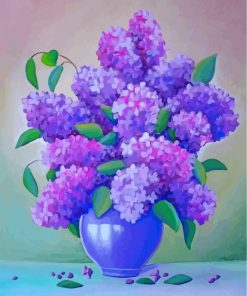 Lilac Flowers Vase Paint By Numbers
