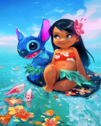 Lilo and Stitch Animation Paint By Numbers