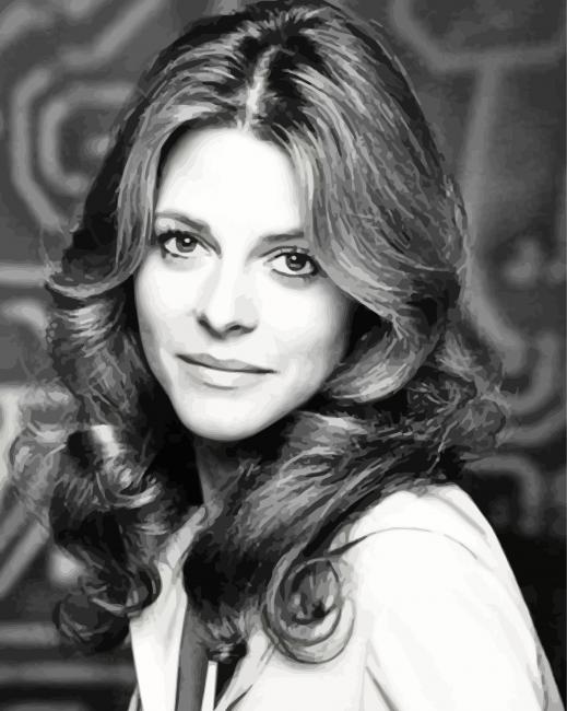 Finalizing Lindsay Wagner Black White Artwork