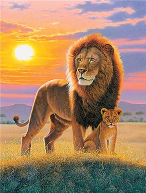 Lion-And-The-Cub-paint-by-numbers