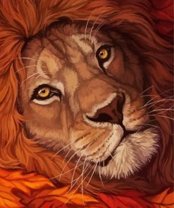 Autumn Lion Majesty Paint By Numbers