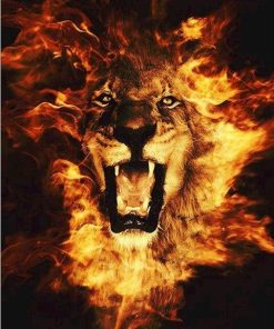 Lion Flame Artistry Paint By Numbers