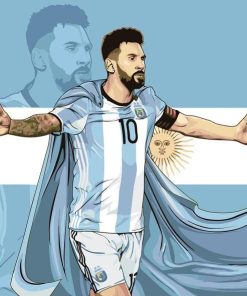 Lionel Messi Soccer Icon Paint By Numbers