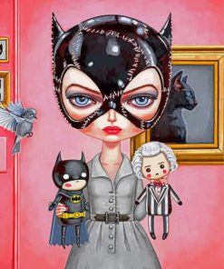 Little Catwoman Cartoons Paint By Numbers