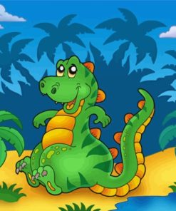 Little Dinosaur Easy Paint By Numbers