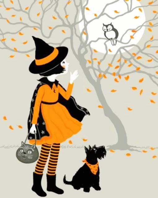 Little-halloween-witch-paint-by-numbers