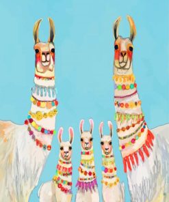 Llama Family Animal Paint By Numbers