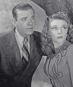 Lon Chaney Jr and Evelyn Ankers Classic Film Paint By Numbers