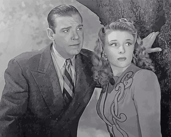 Finalizing Lon Chaney Jr and Evelyn Ankers artwork