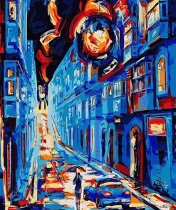 London Sidewalk Scene Paint By Numbers