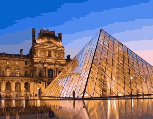 Louvre-Pyramid-Paris-paint-by-numbers