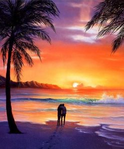 Lovers Beach Sunset Paint By Numbers