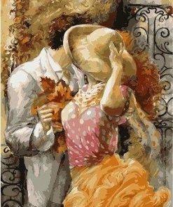 Lovers in Romantic Couple Paint By Numbers