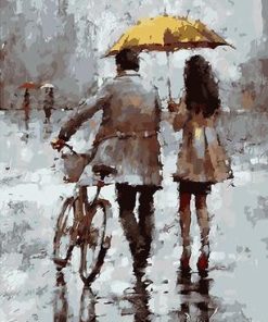 Lovers Romantic Rain Paint By Numbers