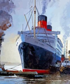 Luxury Ship MS Queen Elizabeth Paint By Numbers
