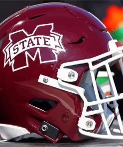 Mississippi State Bulldogs Helmet Paint By Numbers