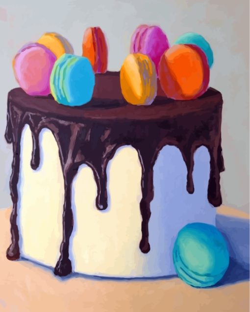 Macaroons-Cake-paint-by-numbers