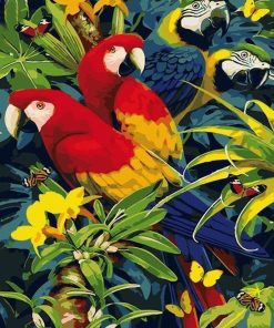 Colorful Macaw Parrots Paint By Numbers
