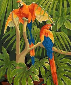 Macaw Jungle Adventure Paint By Numbers