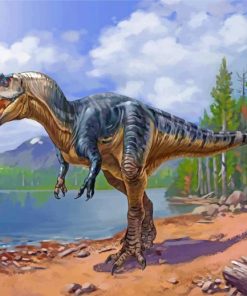Roaring Dinosaur Paint By Numbers