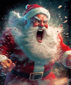 Mad Santa Holiday Paint By Numbers
