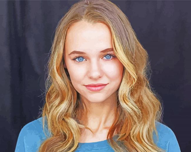 completed Madison Iseman Star Paint By Numbers artwork