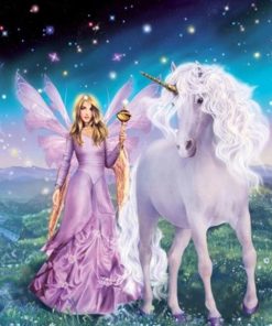 Enchanting Unicorns and Fairies Paint By Numbers