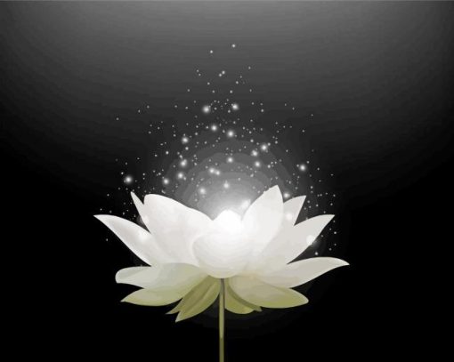 Magical-White-Lotus-paint-by-number