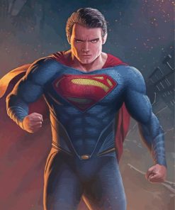 Man Of Steel Action Paint By Numbers