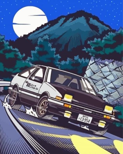 Manga-Serie-Initial-d-paint-by-number