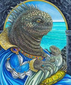 Marine Iguana Reptile Paint By Numbers