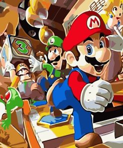Mario Family Animation Paint By Numbers