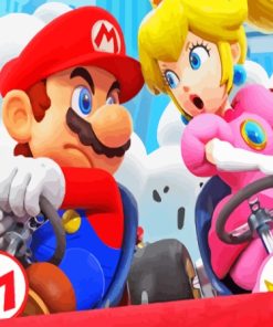 Mario Kart Racing Fun Paint By Numbers