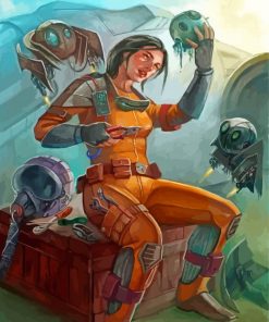 Mechanic Girl Artistic Paint By Numbers