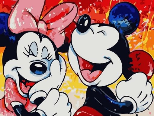 Mickey-Mouse-And-Minnie-DIY-Cartoon-And-Animation-Paint-By-Numbers-PBN-5872