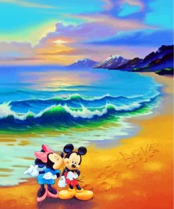 Mickey and Minnie Beach Adventure Paint By Numbers